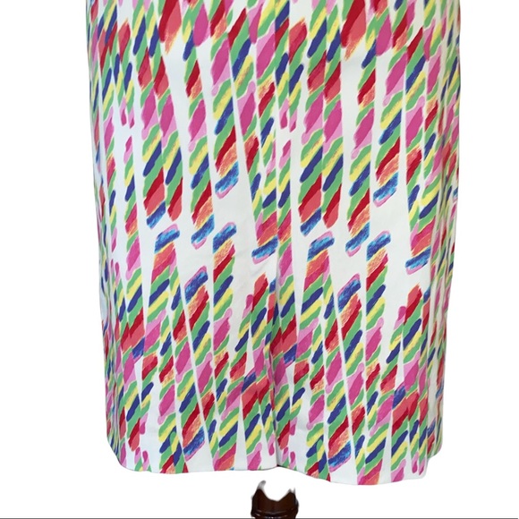 AGNONA Italy Vibrant Abstract Brushstroke Print Pencil Midi Skirt - 8 - 44 - EUC - Picture 7 of 15